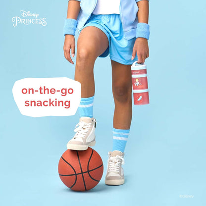 Whiskware Bluey Stackable Snack Containers for Babies, Toddlers, and Kids, 3 Stackable Snack Cups for School and Travel, Cupholder Friendly, Bluey and Bingo! Let’s Do This!