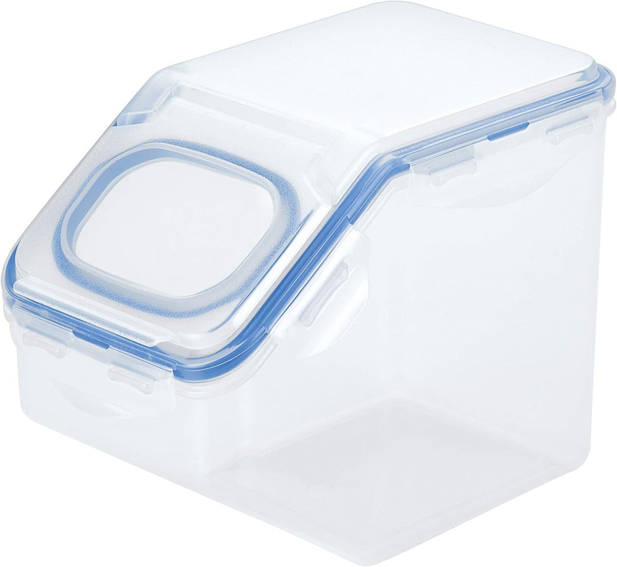 LOCK & LOCK Easy Essentials Food lids (flip-top) / Pantry Storage/Airtight containers, BPA Free, top-16.5 Cup-for Cereal, Clear