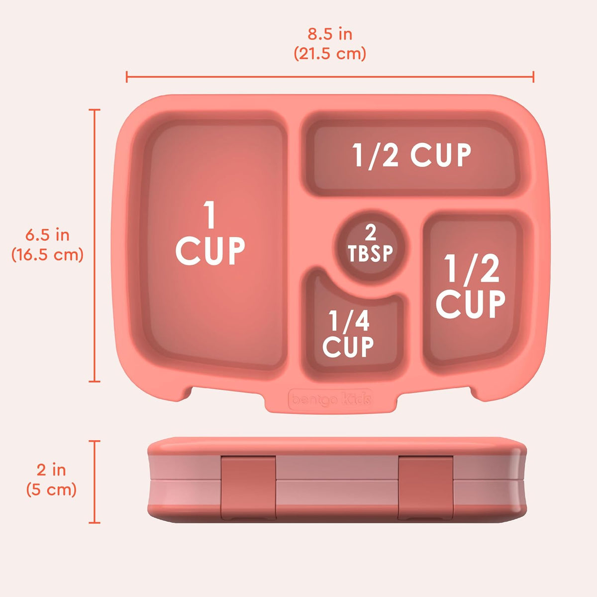 Bentgo Kids Bento-Style 5-Compartment Leak-Proof Lunch Box - Ideal Portion Sizes for Ages 3 to 7 - Durable, Drop-Proof, Dishwasher Safe, PFAS & BPA-Free & Made with Food-Safe Materials (Blue)