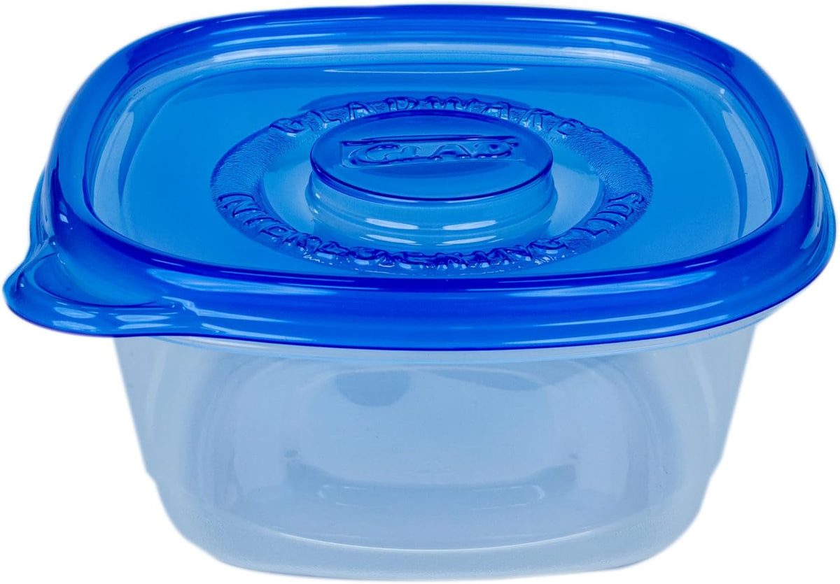 Glad GladWare XL Square Food Storage Containers with Lock Tight Lids, BPA-Free Family Size Plastic Containers for Leftovers, Meal Prep, and Freezer Storage, Dishwasher Safe, 104 Oz