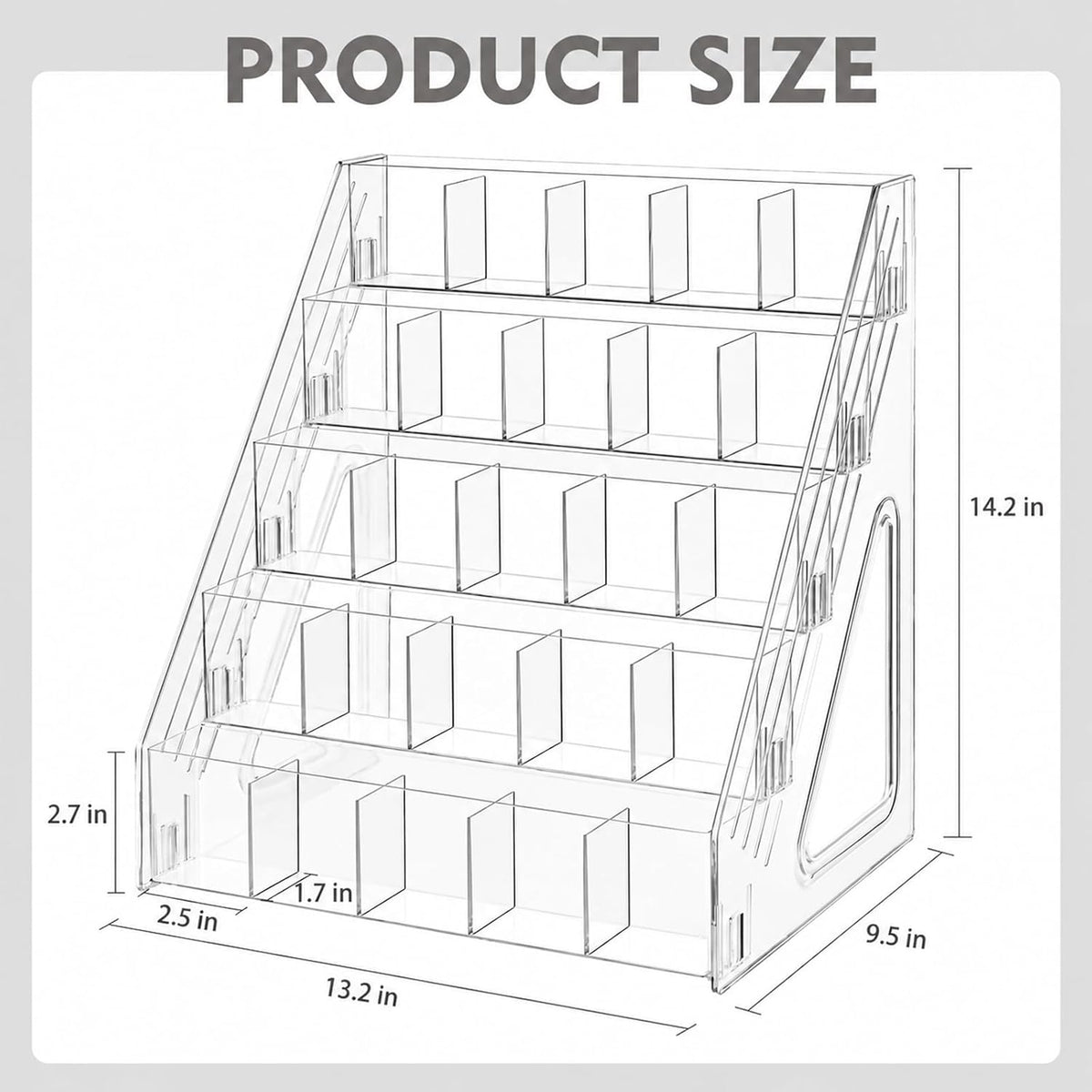 3-Tier Acrylic Drink Packet Organizer with 15 Compartments, Sugar Packets Drink Mix Organizer, Water Flavor Packet Holder for Kitchen Pantry Cabinet Storage,Coffee Station