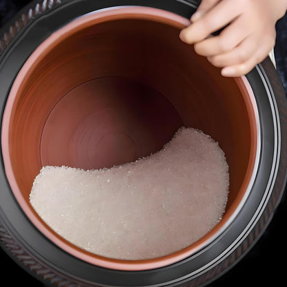 Ceramics Rice Jar - Ceramic Rice Dispenser Container Large Food Storage Canister, Dispenser with Airtight Lid Grain Containers Bucket