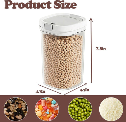 Airtight Food Storage Container with Spoon, 800ML Transparent Milk Powder Container, Moisture Proof Sugar Canister for Protein Powder, Sugar, Flour, Cereal