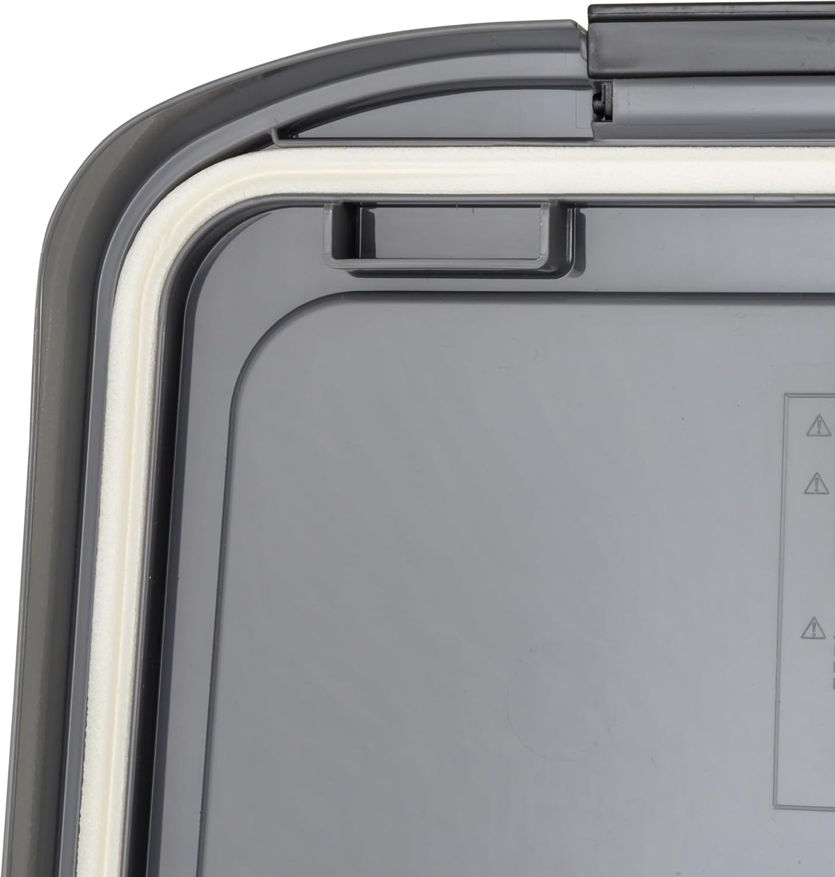 IRIS USA Airtight Dog Food Storage Container, WeatherPro, Up to 50 lbs, Removable Wheels, for Dog Cat Bird and Other Pet Food Storage Bin, Keep Fresh, Translucent Body, Made in USA, Clear/Gray