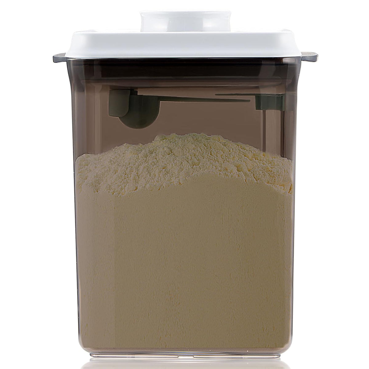 Formula Container to Go- 1700ml Pop Top Milk Powder Container, BPA-Free Airtight Formula Dispenser with Scoop and Scraper, 21OZ, 1.32LB, 600g, Clear
