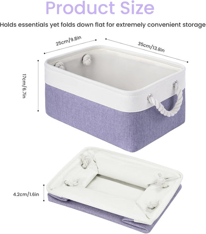Large Storage Baskets- 15.7x11.8x8.26 inch Storage Bins for Shelves and Closet Organizing, Foldable Fabric Bin for Home Organization Clothes and Laundry (3-Pack, White&Khaki)