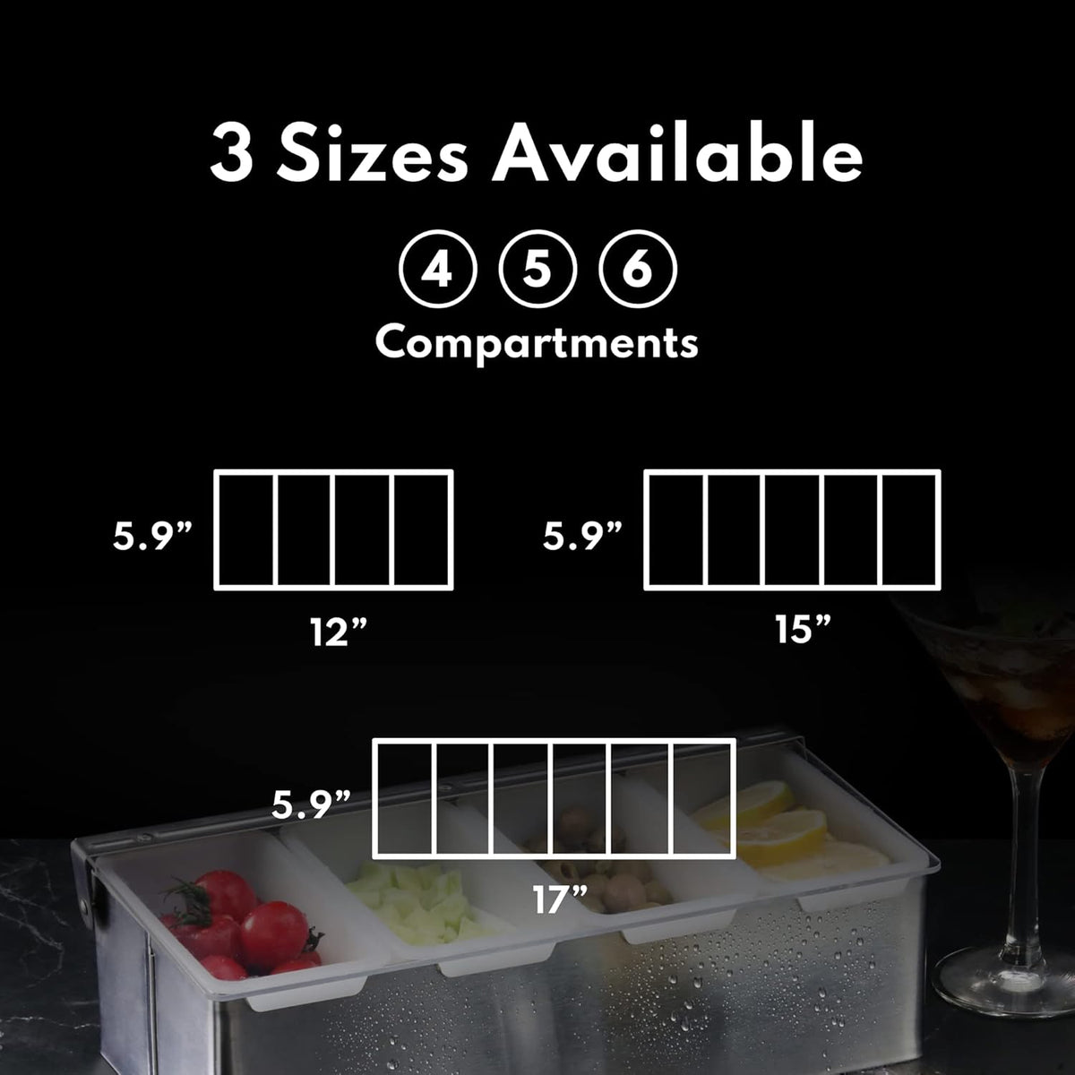 New Star Foodservice 48032 Stainless Steel Condiment Dispenser with 5 Compartments (No Ice Tray)