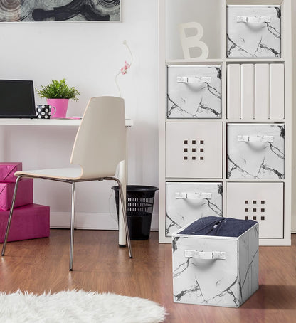 Sorbus Foldable Storage Bins - 11 Inch Sturdy Collapsible Fabric Storage Cubes with Handle - 4 Baskets for Organizing Clothes & Toys - Organization & Storage Baskets for Shelves, Pantry, Closet, Cubby