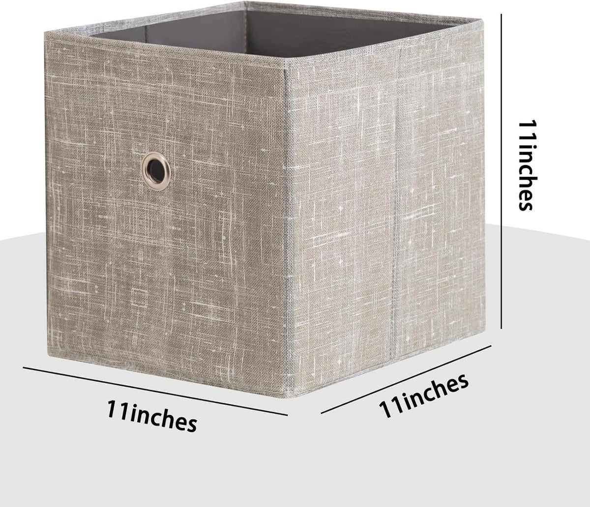 Black Foldable Storage Cubes Bins ,11 Inch Cloth Storage Cube Fabric Storage Box Cubes Organizer Baskets with Handles for Home Organizer Set of 3 (Black)