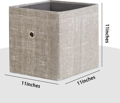 Black Foldable Storage Cubes Bins ,11 Inch Cloth Storage Cube Fabric Storage Box Cubes Organizer Baskets with Handles for Home Organizer Set of 3 (Black)