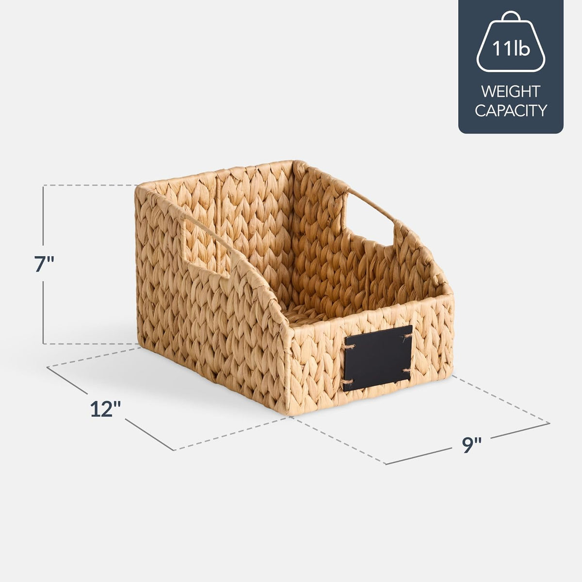 Best Choice Products Water Hyacinth Pantry Storage Baskets, Wicker Baskets w/Built-in Handles, Handwoven Shelf Baskets for Organizing, Pantry Organizers and Storage, 3-Pack - Natural
