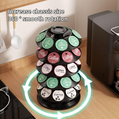 K Cup Holder, Coffee Pod Storage Carousel Holder Organizer Compatible with 40 Keurig K-Cup Pods, Home or Office Kitchen Counter Organizer