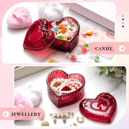 Tioncy 3 Pcs Large Body Powder Puff and Container Valentine's Day gift Powder Container with Puff Crystal Case Soft Washable Reusable Velour Face Body Glitter Wet Dry Makeup (Classic,Clear)