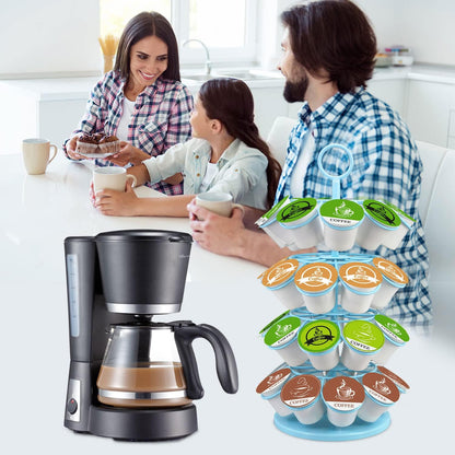 KIMIUP Coffee Pod Holder, K Cup Organizer Compatible with K-Cups(36 Pods), Kitchen Detachable Coffee Pod Organizer for Countertop, Spins 360-Degrees