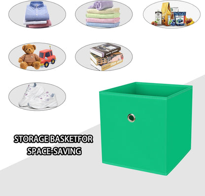 Black Foldable Storage Cubes Bins ,11 Inch Cloth Storage Cube Fabric Storage Box Cubes Organizer Baskets with Handles for Home Organizer Set of 3 (Black)