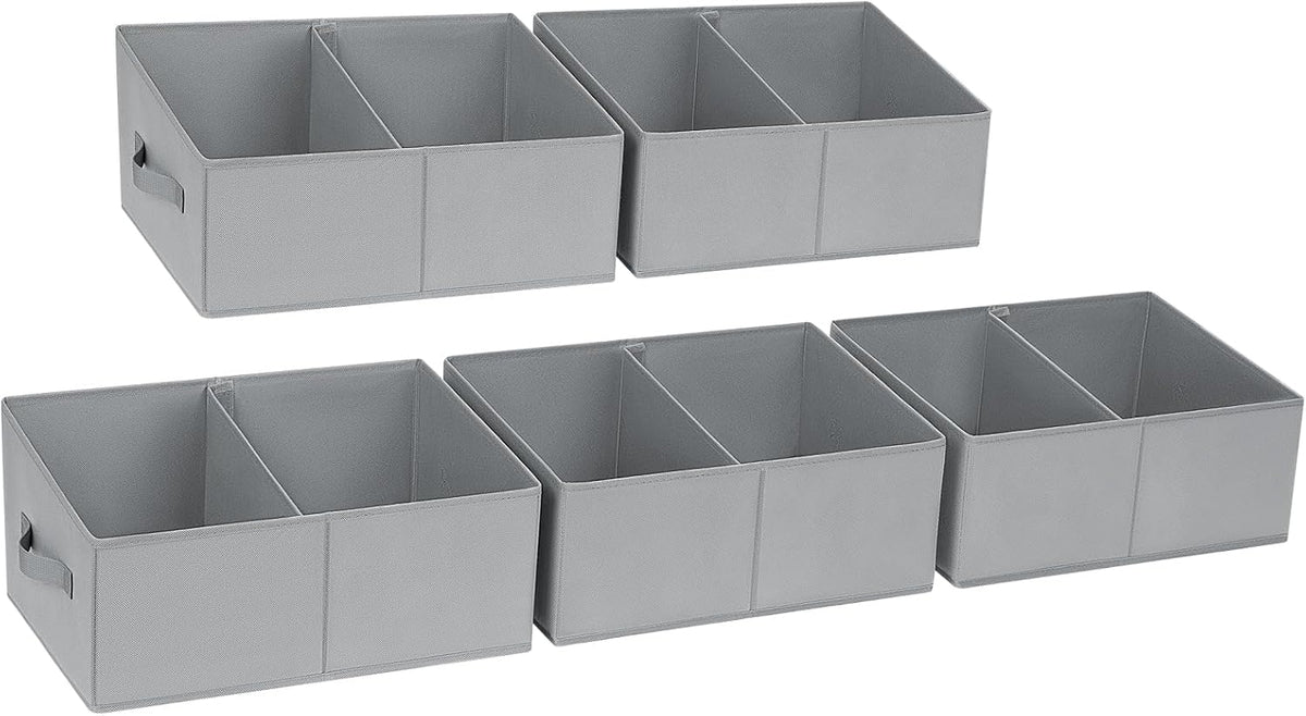 DIMJ Closet Storage Bins - Fabric Storage Baskets for Shelves, Collapsible Closet Organizers and Storage with Handles, Trapezoid Shelf Organization Storage Cubes for Purse, Toys, Books, Towel, Socks