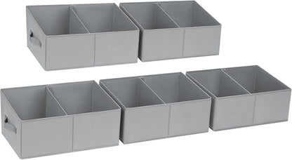DIMJ Closet Storage Bins - Fabric Storage Baskets for Shelves, Collapsible Closet Organizers and Storage with Handles, Trapezoid Shelf Organization Storage Cubes for Purse, Toys, Books, Towel, Socks
