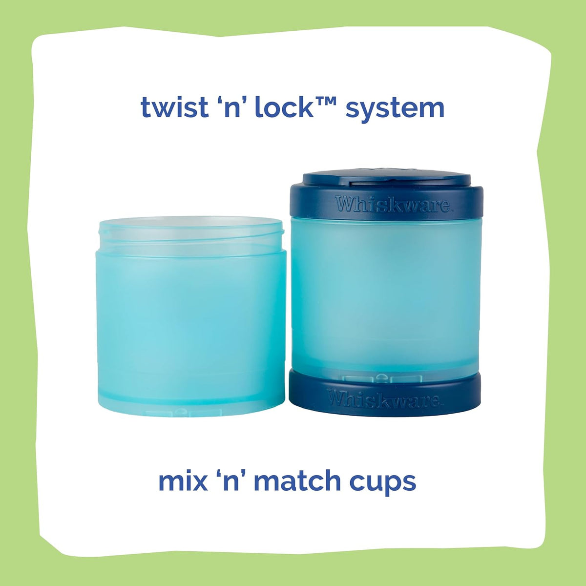 Whiskware Bluey Stackable Snack Containers for Babies, Toddlers, and Kids, 3 Stackable Snack Cups for School and Travel, Cupholder Friendly, Bluey and Bingo! Let’s Do This!
