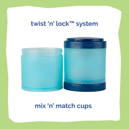 Whiskware Bluey Stackable Snack Containers for Babies, Toddlers, and Kids, 3 Stackable Snack Cups for School and Travel, Cupholder Friendly, Bluey and Bingo! Let’s Do This!