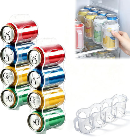Can Holder for Cooler, Portable Soda Can Organizer for Cooler with Handle, Space-Saving Rotating Beverage Rack for Fridge, Pantry and Counters, Easy-Access Soda and Beer Cans Organizer