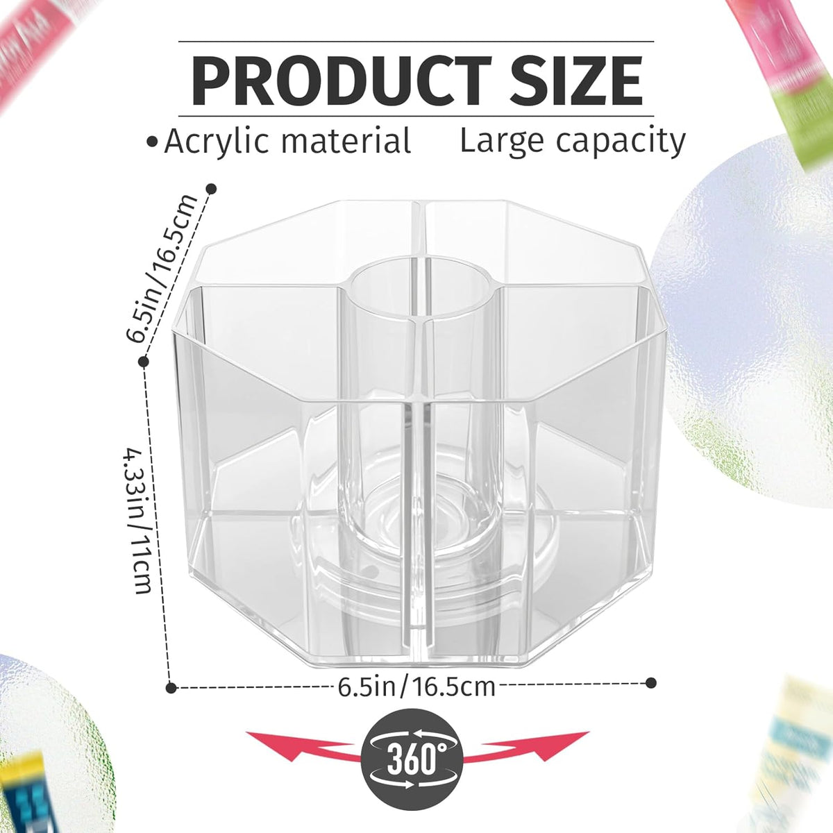 Drink Packet Organizer For Powdered Drink Mix,Powder Packet,Water Packet,Water Flavor Packet,Lazy Susan Organizer Rotating Holder for Drink Mix Necessities（Square）