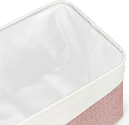 Foldable Storage Bin Collapsible Basket 12" x 10" x 9.5" Cube Storage Organizer Bins with Dual Carry Handles for Home Closet Shelves Drawers Organizer, Set of 3, Grey