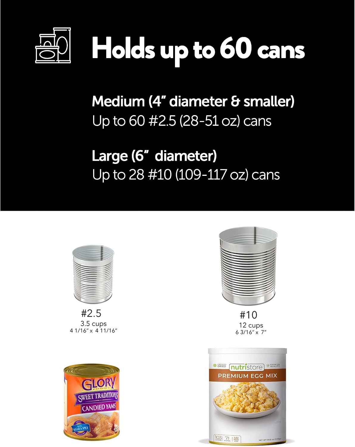 Shelf Reliance Cansolidator Pantry Plus - Can Organizer for Pantry, Stackable Soda Can Storage for Kitchen, Holds 60 Cans of Food or Soda