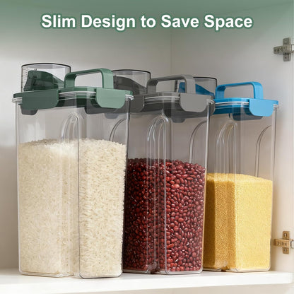Uppetly Dog Cat Food Storage Container, 5-7Lbs Pet Food Containers, Airtight Cat Food Container with Portable Handle & Measuring Cup, Small Animal Dry Food Dispenser for Dogs, Cats and Birds