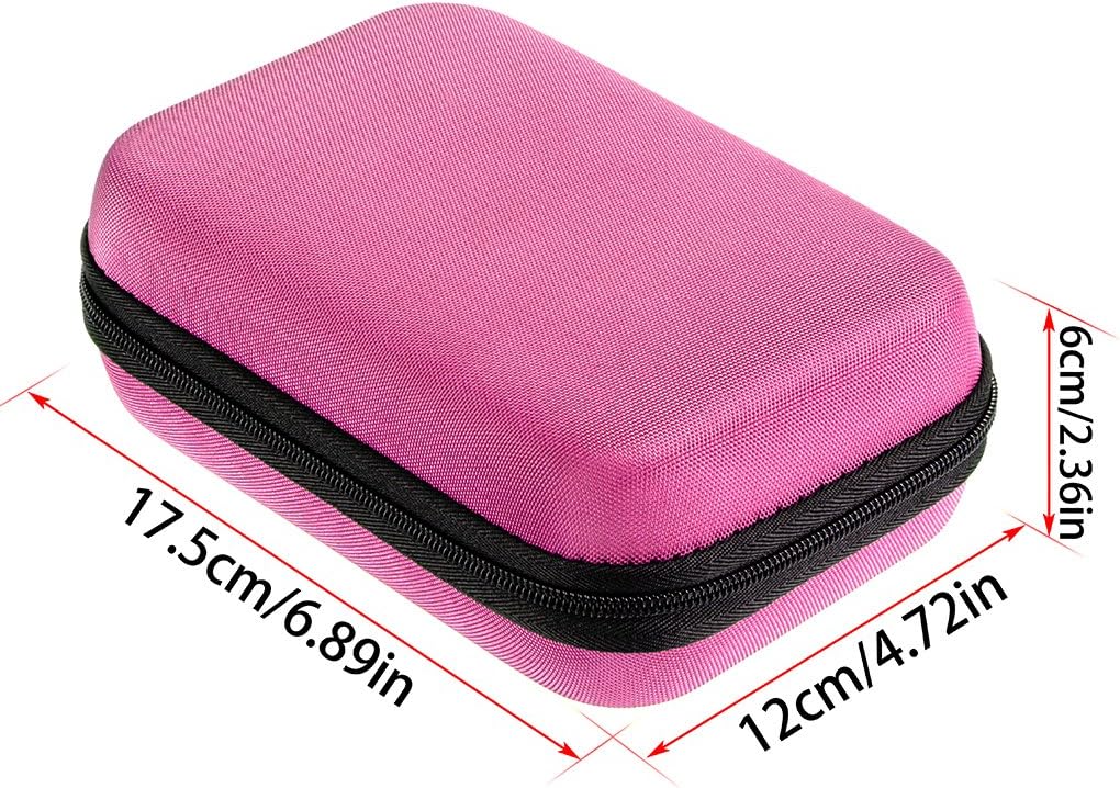 Hipiwe Hard Shell Essential Oil Carrying Case Holds 12 Bottles (Can hold 5ml, 10ml, &10ml Rollers) Travel Size Essential Oils Bag Organizer Perfect for Essential Oils Bottle (Purple)