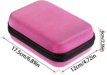 Hipiwe Hard Shell Essential Oil Carrying Case Holds 12 Bottles (Can hold 5ml, 10ml, &10ml Rollers) Travel Size Essential Oils Bag Organizer Perfect for Essential Oils Bottle (Purple)
