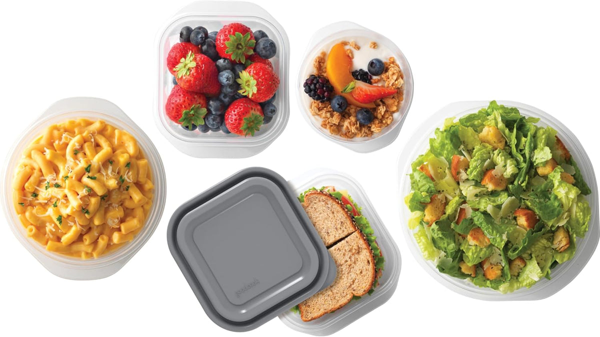GoodCook EveryWare 40-Piece Food Storage Container Set, BPA-Free Plastic, Click and Fresh Lids, Assorted Sizes with Integrated Measurements, Durable and Secure Food Containers for Leftovers