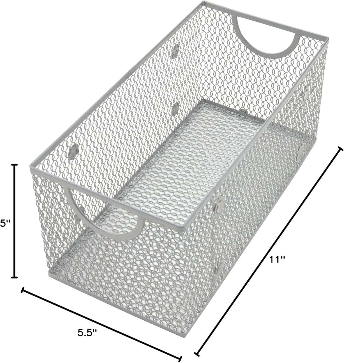 YBM HOME Kitchen Pantry Organizer Wire Baskets for Shelves, Cabinets, Pantry, Countertop, Mesh Open Storage Bin Metal Basket for Organizing Food Supplies, 3 Pack, 12.1x7.8x5.8
