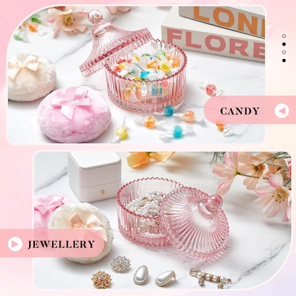 Tioncy 3 Pcs Large Body Powder Puff and Container Valentine's Day gift Powder Container with Puff Crystal Case Soft Washable Reusable Velour Face Body Glitter Wet Dry Makeup (Classic,Clear)