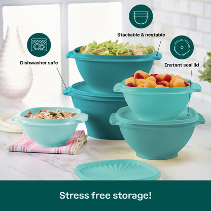 Tupperware Heritage Collection, New Food Storage Container Set in Vintage Pink, Dishwasher Safe and BPA Free (18 containers, 18 lids)