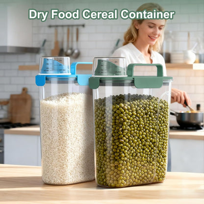 Uppetly Dog Cat Food Storage Container, 5-7Lbs Pet Food Containers, Airtight Cat Food Container with Portable Handle & Measuring Cup, Small Animal Dry Food Dispenser for Dogs, Cats and Birds