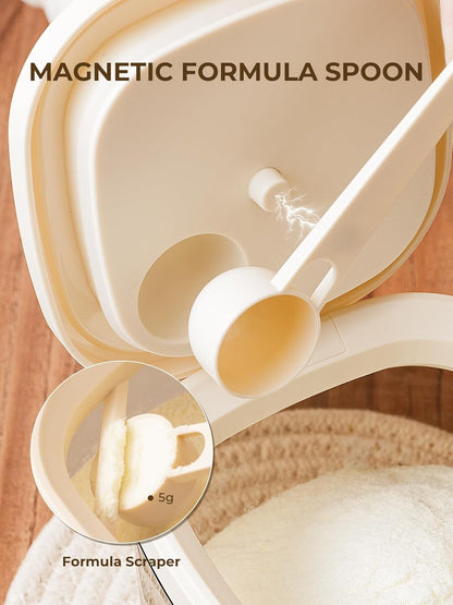 Formula Container to Go- 1700ml Pop Top Milk Powder Container, BPA-Free Airtight Formula Dispenser with Scoop and Scraper, 21OZ, 1.32LB, 600g, Clear