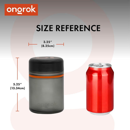 ONGROK Glass Storage Jar, 180ml | UV Herb/Spice Jar with Child‑Resistant Lid, Color‑Coded Glass Containers to Preserve Smell and Aroma