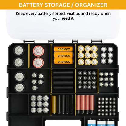 Andalus Tools Organizer Box, Small Parts Storage 34-Compartment Double-Sided Portable Hardware Organizer Removable Plastic Dividers for Screws, Nuts, Bolts, Nails – Orange (12.5" x 10.5" x 3")