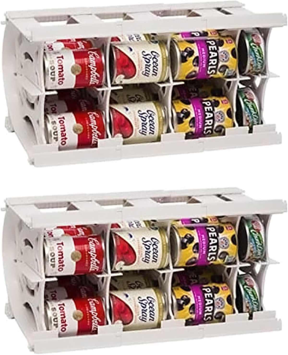 Shelf Reliance Cansolidator Pantry Plus - Can Organizer for Pantry, Stackable Soda Can Storage for Kitchen, Holds 60 Cans of Food or Soda