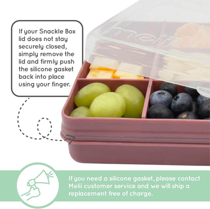 melii Snackle Box |12-Compartment Snack Container with Removable Dividers, BPA-Free Food Storage for Travel, School & On-the-Go Snacks, Kids & Family Organizer (Grey)