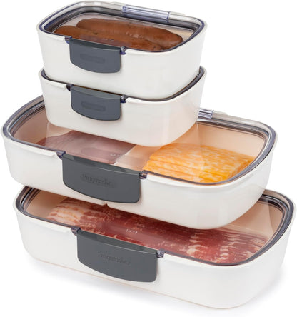 ProKeeper Deli Food Storage Container with Air-Tight Silicone Seal and Dry Erase Compatible Lid