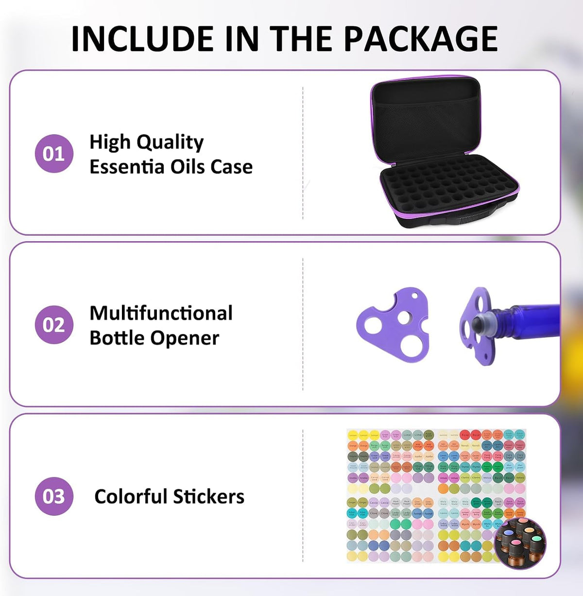 Essential Oil Storage Organizer,60 Bottle Essential Oils Case, Essential Oils Holders Organizer Essential Oil Bag Holds 5- 15ml Oils Bottle,Compatible with do Terra,Young Living,Vallejo,Army Painter