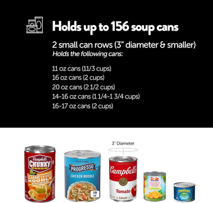 Shelf Reliance Cansolidator Pantry Plus - Can Organizer for Pantry, Stackable Soda Can Storage for Kitchen, Holds 60 Cans of Food or Soda