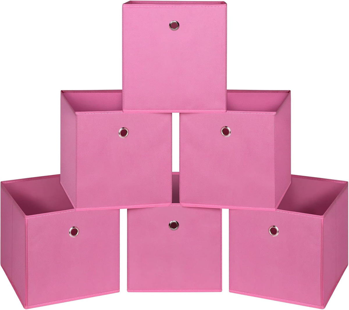 Black Foldable Storage Cubes Bins ,11 Inch Cloth Storage Cube Fabric Storage Box Cubes Organizer Baskets with Handles for Home Organizer Set of 3 (Black)