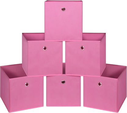 Black Foldable Storage Cubes Bins ,11 Inch Cloth Storage Cube Fabric Storage Box Cubes Organizer Baskets with Handles for Home Organizer Set of 3 (Black)