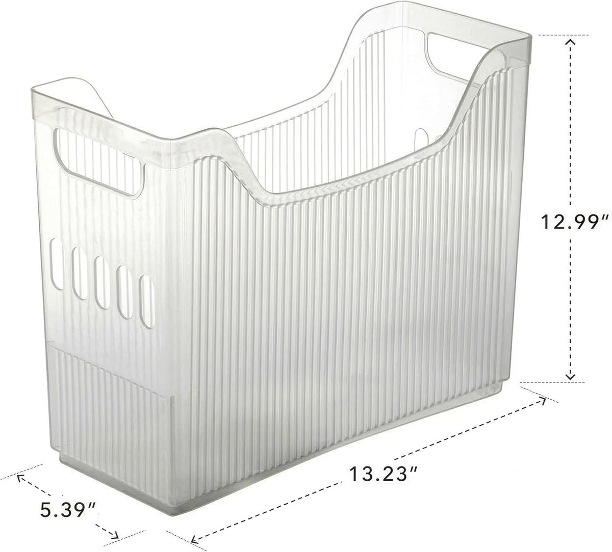 BINO | Plastic Storage Bins, Narrow - 2 Pack | THE CANYON COLLECTION | Clear Storage Bins for Organization | Clear Containers for Pantry | Fridge & Freezer Organizer Bin | Cabinet & Pantry Organizers