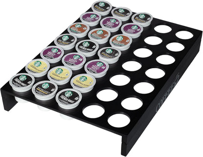 MinBoo BamBoo k cup holder Drawer or Countertop k cup Organizer Coffee Pod Holder Hold 35 Coffee Pod Storage Kcup coffee pods holder for coffee station Office and Kitchen k cup storage