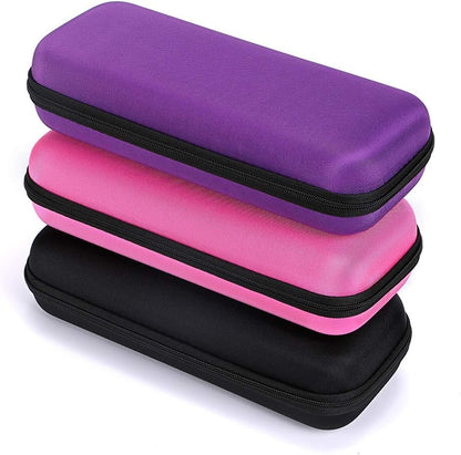 Hipiwe EVA Essential Oils Carrying Case Organizer for 20 Bottles 5ml 10ml Standard and Rollers Bottles Portable Hard Shell Essential Oils Travel Bag Holder for Essential Oils Bottle Storage (Black)