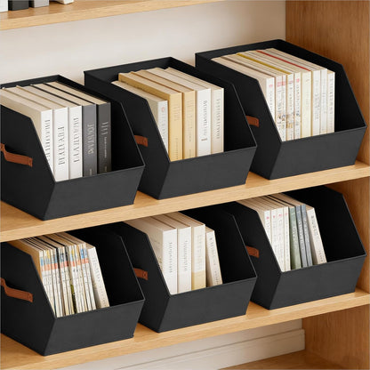 Homsorout Fabric Closet Storage Cubes - Square Storage Bins with Dual Handles for Clothes, Towels, Toys, Cube Storage Organizers for Bedroom, Nursery, Shelves, Closet, Small Spaces, Beige