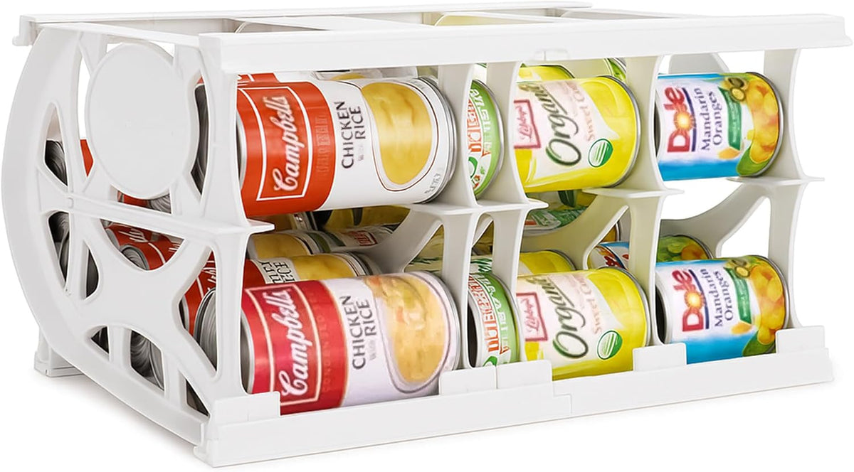 Shelf Reliance Cansolidator Pantry Plus - Can Organizer for Pantry, Stackable Soda Can Storage for Kitchen, Holds 60 Cans of Food or Soda
